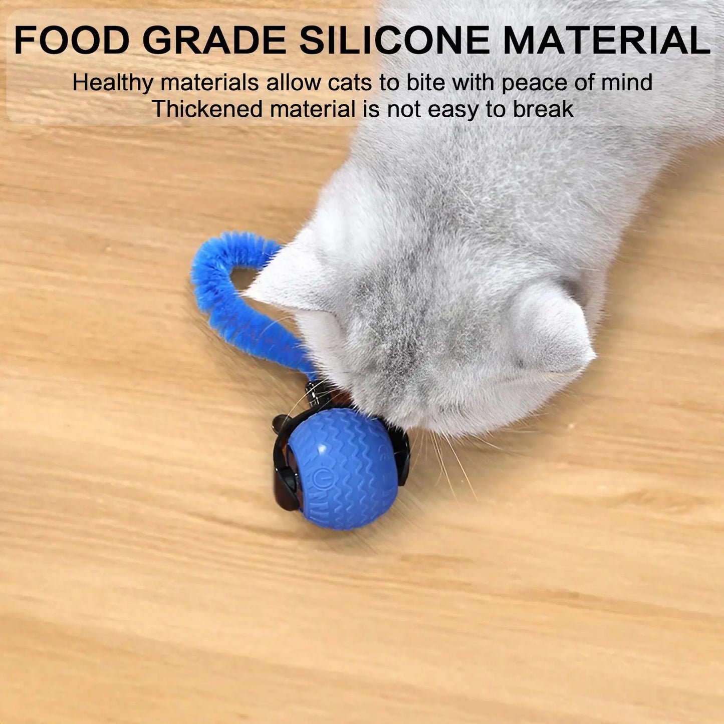 Rechargeable Interactive Cat Toy Ball - Durable Teaser for Play and Exercise, Available in Single or Double Pack