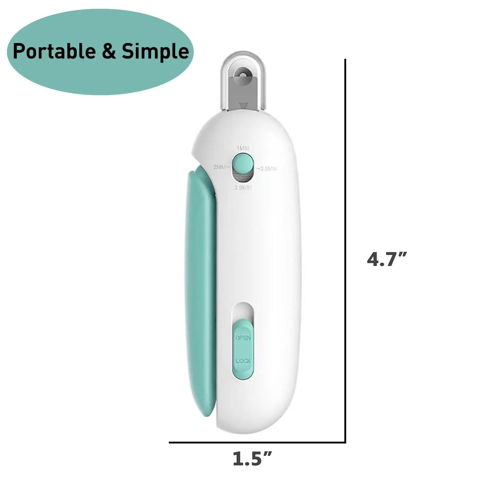 Cat Nail Clipper and Trimmer with Clipping Debris Storage, Adjustable Sizes, Hidden Nail File, and Round Hole Blade for Safe Grooming