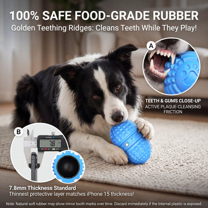 Interactive Automatic Moving Dog Toy with Dual Motors, Voice Recording, and Water Resistance - Rechargeable Pet Play Ball with Rope for Small to Medium Dogs