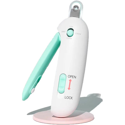 Cat Nail Clipper and Trimmer with Clipping Debris Storage, Adjustable Sizes, Hidden Nail File, and Round Hole Blade for Safe Grooming